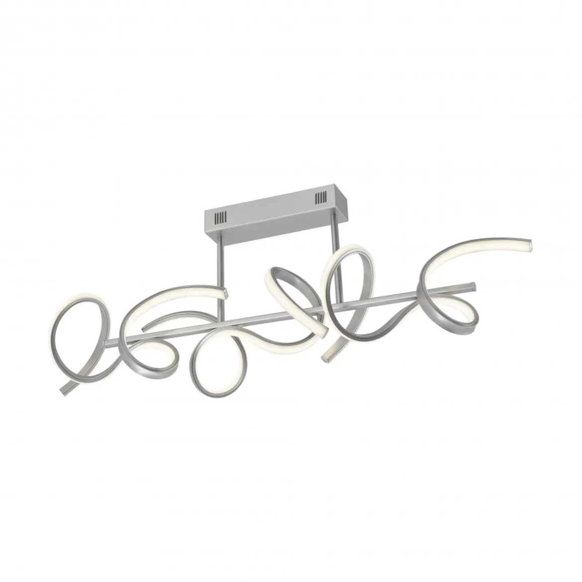 JUST LIGHT 19032-21 LED Deckenleuchte CURLS silberfarben 3000K Simply Dim