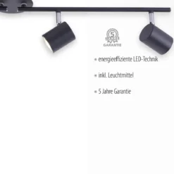 JUST LIGHT 11944-13 LED Deckenleuchte Tarik 4-flammig 3000K GU10 Anthrazit