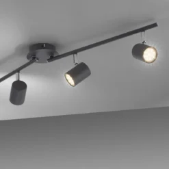 JUST LIGHT 11944-13 LED Deckenleuchte Tarik 4-flammig 3000K GU10 Anthrazit