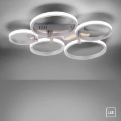 JUST LIGHT 12112-55 LED Deckenleuchte JOHANNA 5-flammig Stahl 3000K