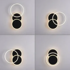 JUST LIGHT 14116-18 LED Deckenleuchte SEVENT rund schwarz schwenkbar