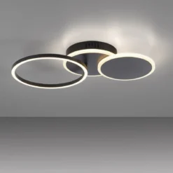 JUST LIGHT 14116-18 LED Deckenleuchte SEVENT rund schwarz schwenkbar