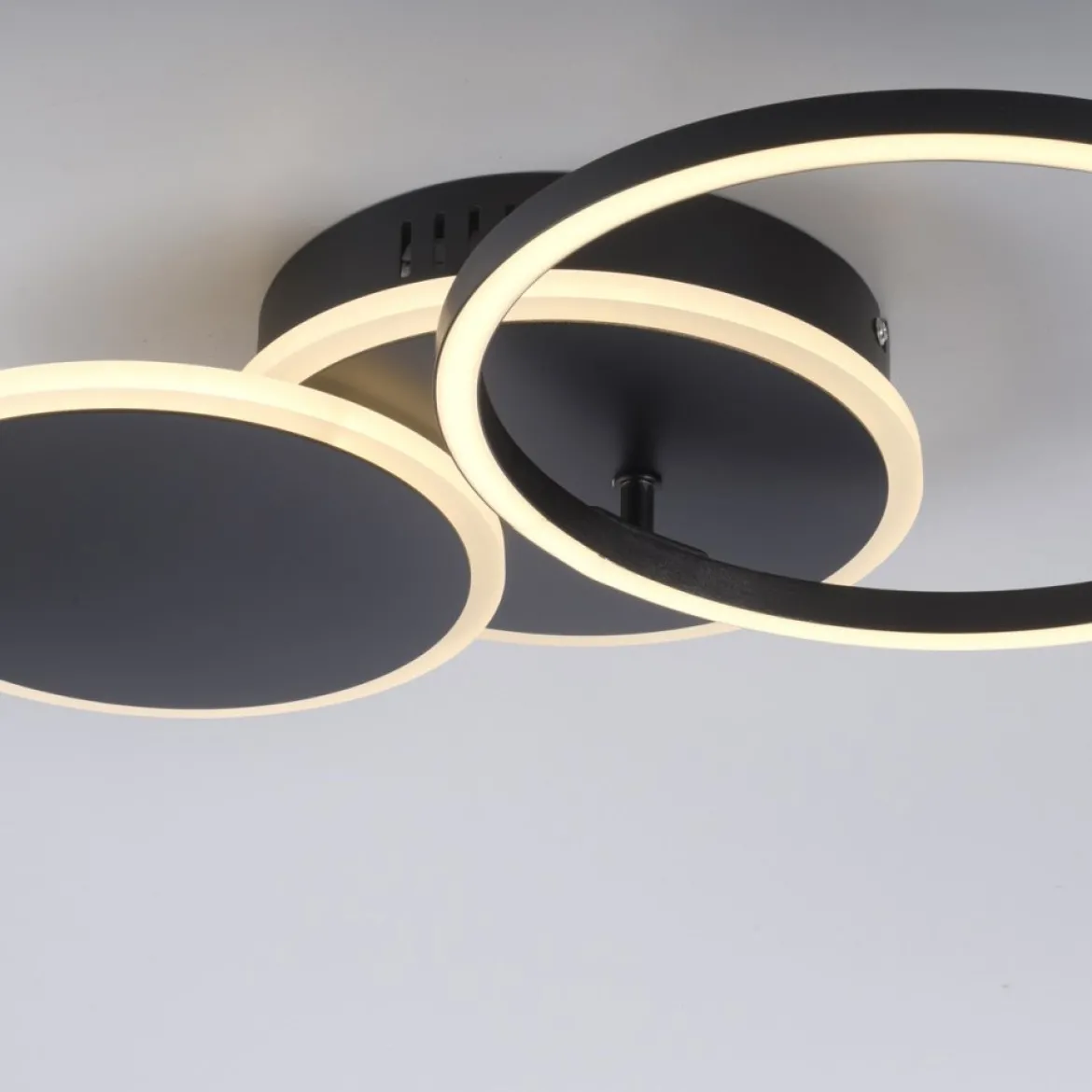 JUST LIGHT 14116-18 LED Deckenleuchte SEVENT rund schwarz schwenkbar