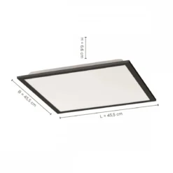 JUST LIGHT 14755-18 LED Deckenleuchte Panel FLAT schwarz quadratisch 445x445mm CCT
