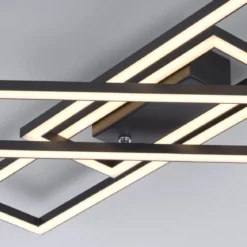 JUST LIGHT 14697-18 LED Deckenleuchte IVEN schwarz 3000K dimmbar