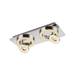JUST LIGHT 14521-17 LED Deckenleuchte TIM 2-flammig 3000K chrom