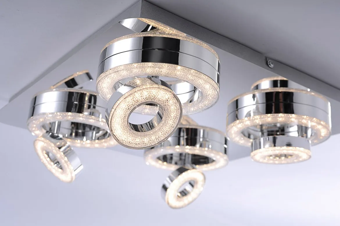 JUST LIGHT 14522-17 LED Deckenleuchte TIM 4-flammig chrom 3000K