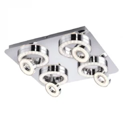 JUST LIGHT 14522-17 LED Deckenleuchte TIM 4-flammig chrom 3000K