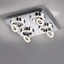 JUST LIGHT 14522-17 LED Deckenleuchte TIM 4-flammig chrom 3000K
