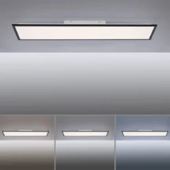 JUST LIGHT 14757-18 LED Deckenleuchte Panel FLAT schwarz rechteckig CCT