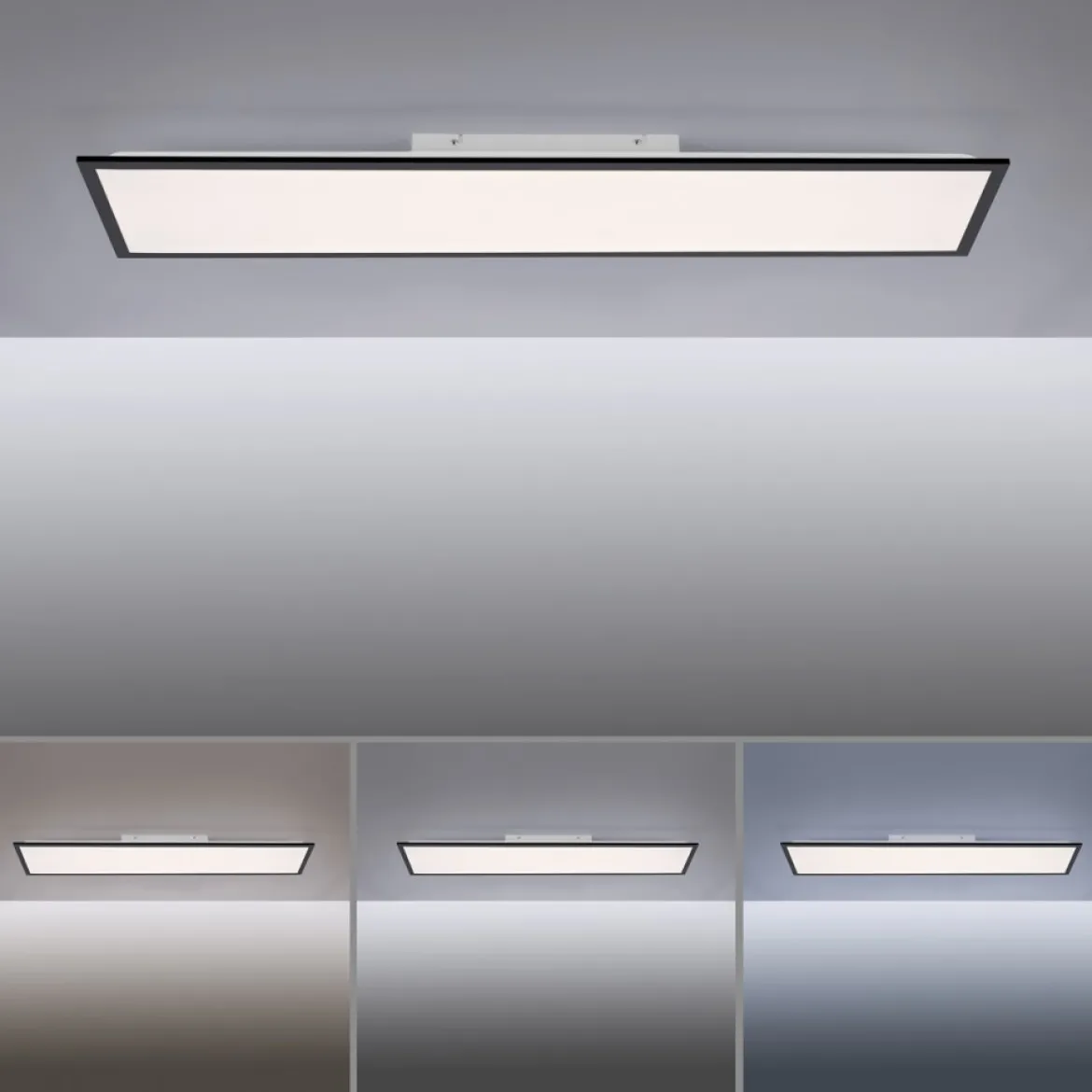 JUST LIGHT 14757-18 LED Deckenleuchte Panel FLAT schwarz rechteckig CCT