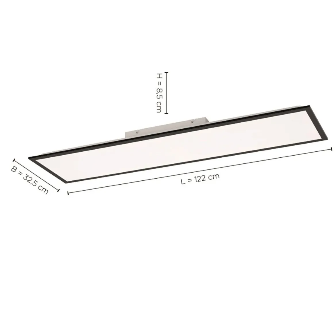 JUST LIGHT 14757-18 LED Deckenleuchte Panel FLAT schwarz rechteckig CCT