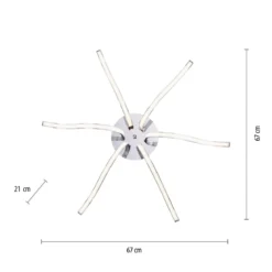 JUST LIGHT 15342-17 LED Deckenleuchte VALERIE 6-flammig chrom 3000K