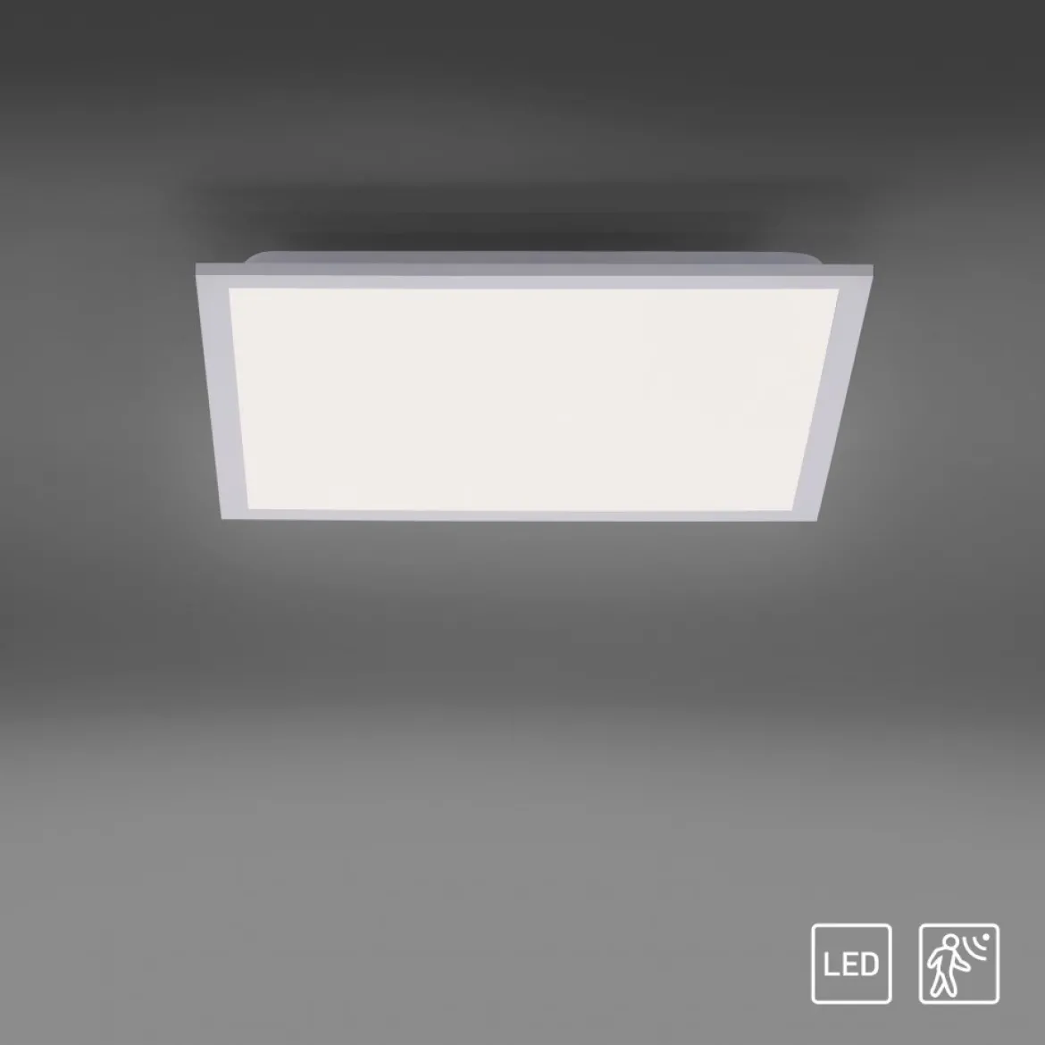 JUST LIGHT 14471-16 LED Panel FLEET mit Bewegungsmelder weiß 445x445mm 4000K