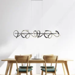 JUST LIGHT LED Pendelleuchte 19033-18 CURLS schwarz 3000K Simply Dim