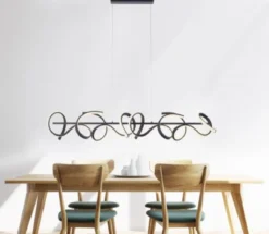 JUST LIGHT LED Pendelleuchte 19033-18 CURLS schwarz 3000K Simply Dim