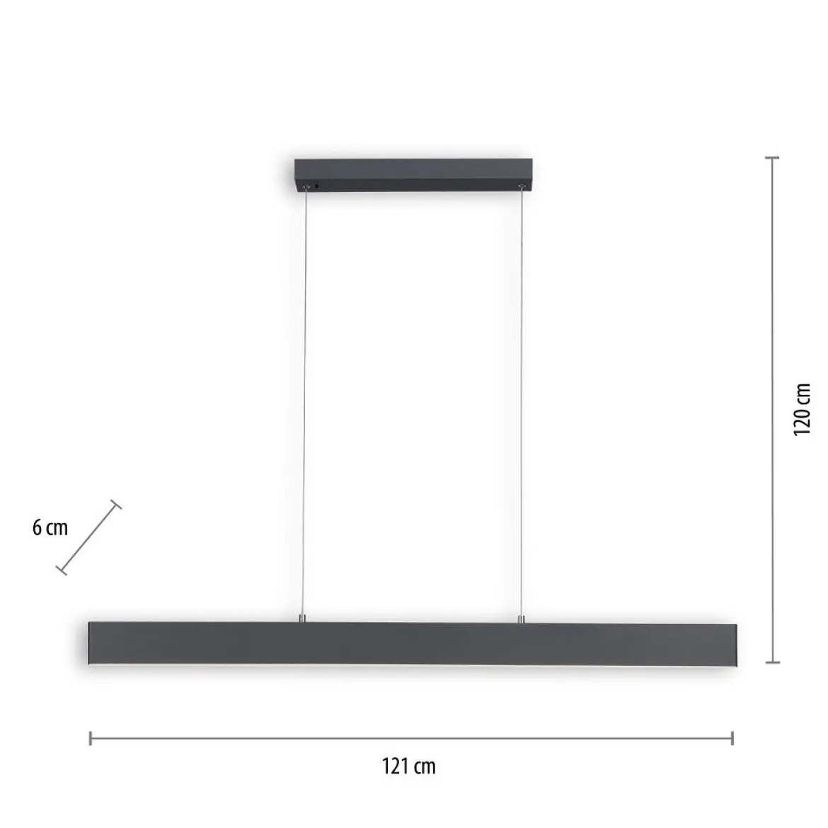 JUST LIGHT 11548-13 LED Pendelleuchte Nila CCT dimmbar Anthrazit
