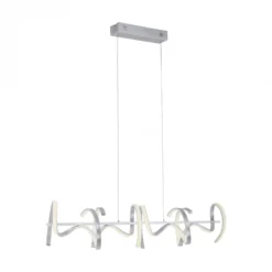JUST LIGHT 19033-21 LED Pendelleuchte CURLS silberfarben 3000K Simply Dim