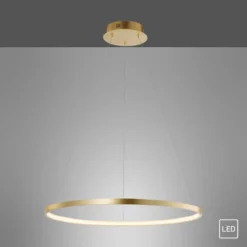 JUST LIGHT 11524-12 LED Pendelleuchte Circle 60cm 3000K Gold