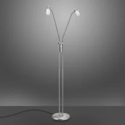 JUST LIGHT 11937-55 LED Stehleuchte 2-flammig 3000K GU10 Stahl