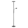 JUST LIGHT 11709-18 LED Stehleuchte Hans mit Lesearm 3000K dimmbar Schwarz