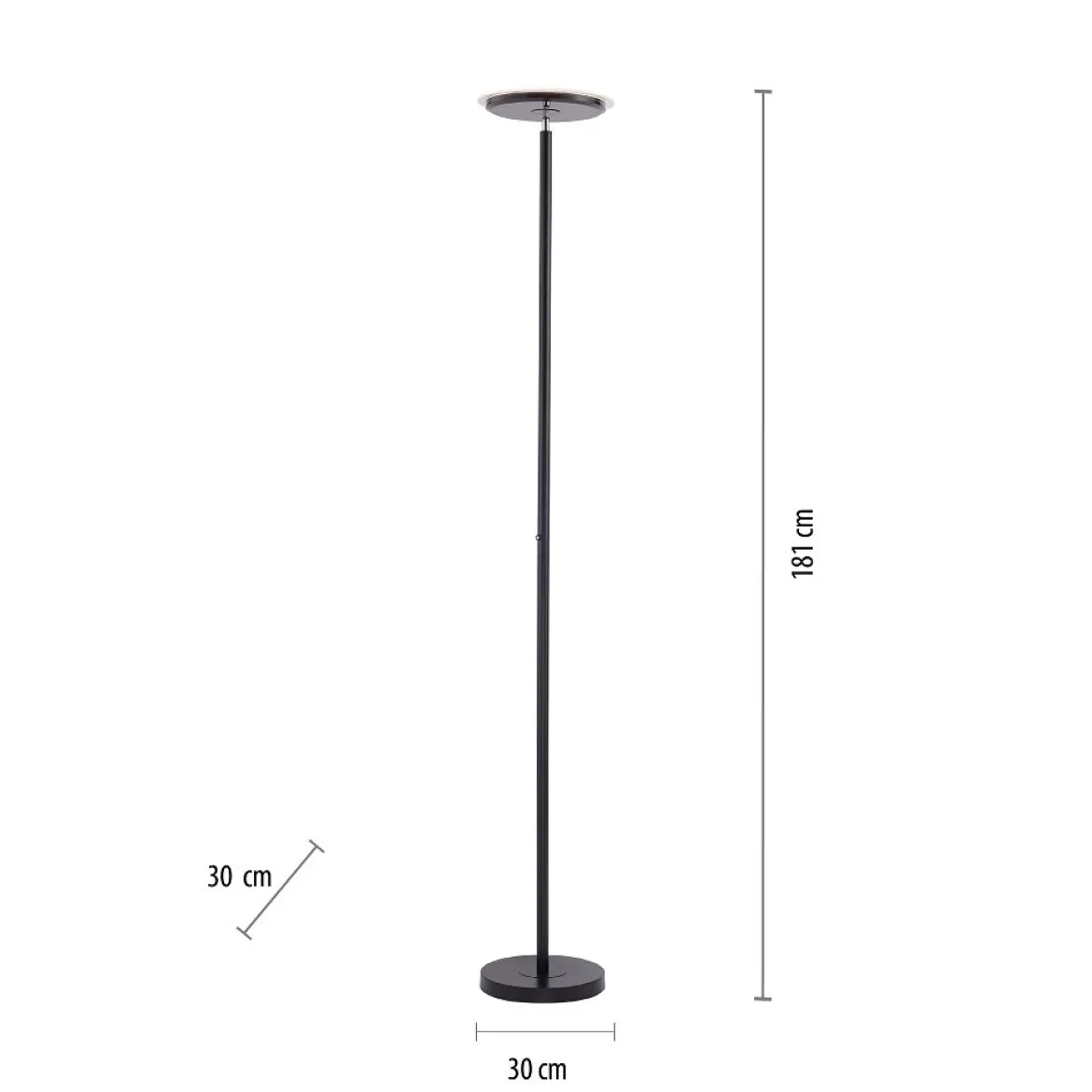 JUST LIGHT 11729-18 LED Stehleuchte Hans 3000K dimmbar Schwarz