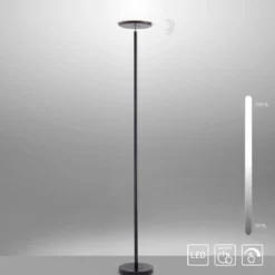 JUST LIGHT 11729-18 LED Stehleuchte Hans 3000K dimmbar Schwarz