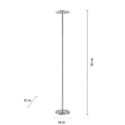 JUST LIGHT 11729-55 LED Stehleuchte Hans 3000K dimmbar Stahl