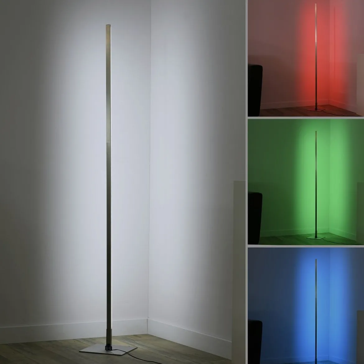 JUST LIGHT 11788-55 LED Stehleuchte Henry CCT RGB dimmbar Stahl
