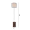 JUST LIGHT 11234-79 LED Stehleuchte Holzdekor Stoffschirm E27 165cm