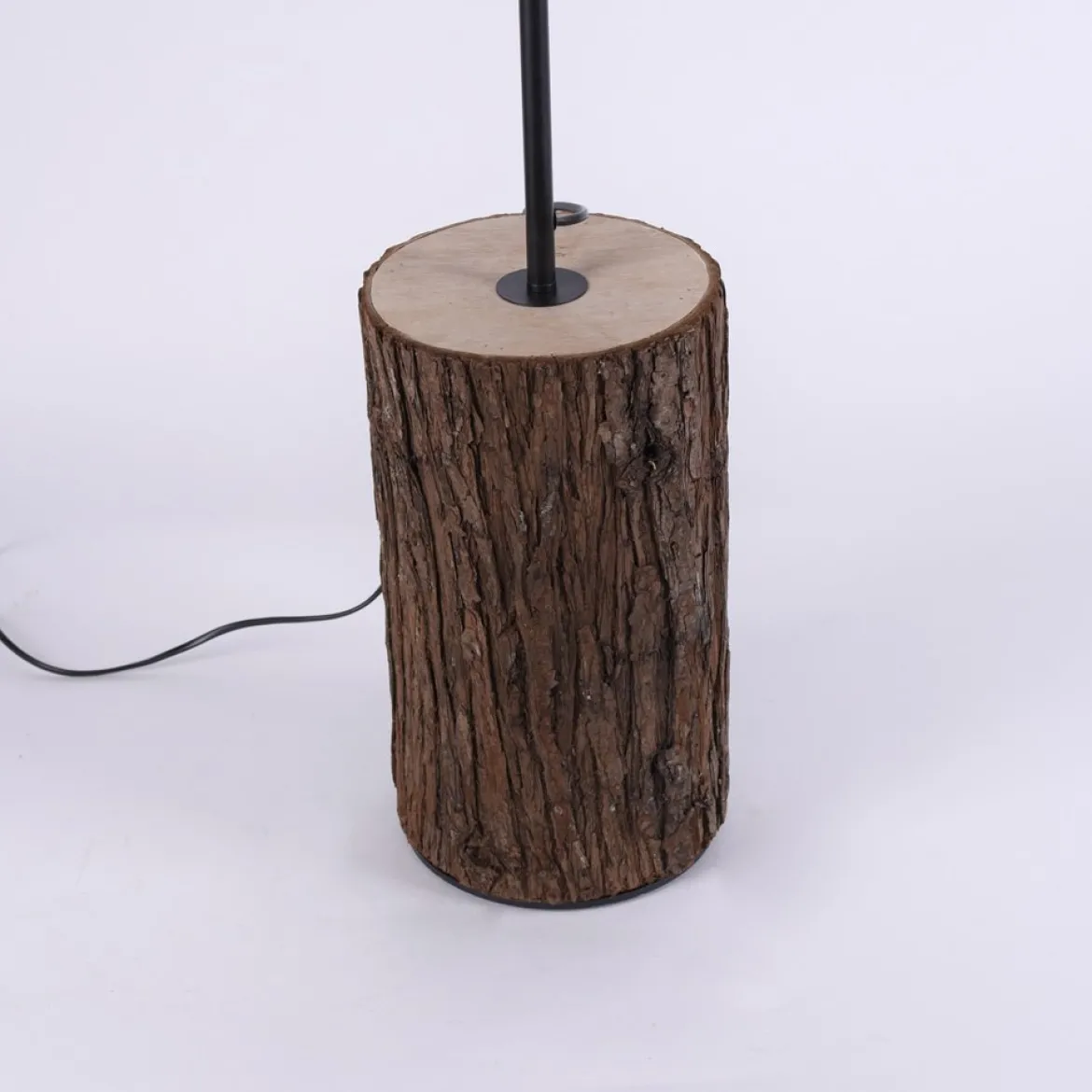 JUST LIGHT 11234-79 LED Stehleuchte Holzdekor Stoffschirm E27 165cm