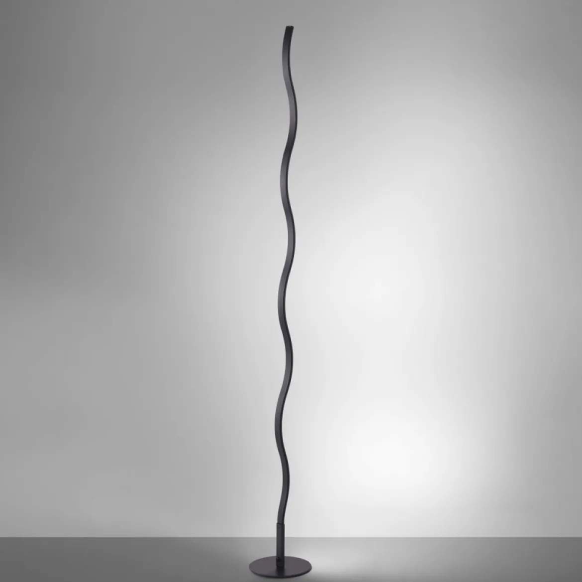 JUST LIGHT 15168-18 LED Stehleuchte WAVE schwarz Wellenform