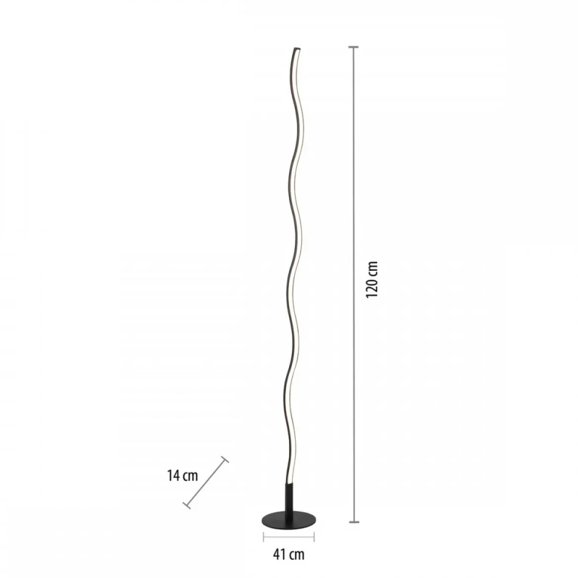 JUST LIGHT 15168-18 LED Stehleuchte WAVE schwarz Wellenform