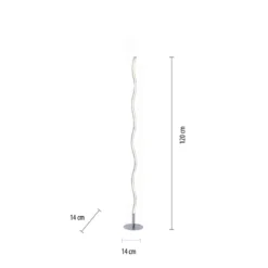 JUST LIGHT 15168-55 LED Stehleuchte WAVE stahl Wellenform