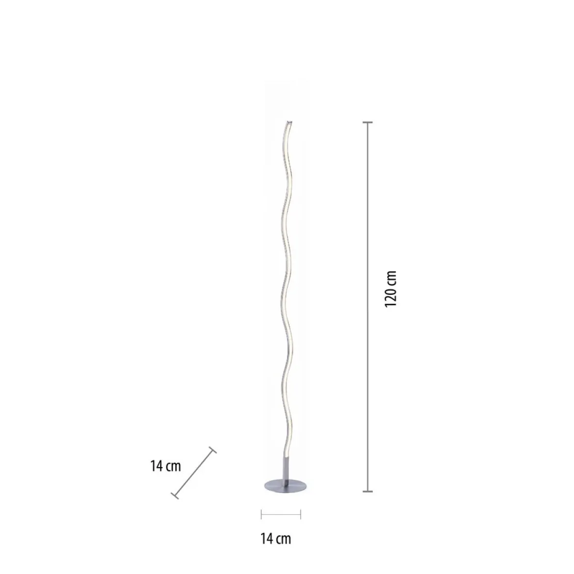 JUST LIGHT 15168-55 LED Stehleuchte WAVE stahl Wellenform