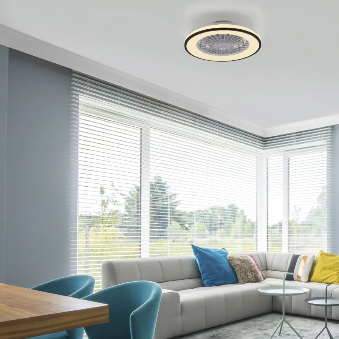 JUST LIGHT 14447-18 LENO Deckenleuchte & Ventilator CCT-Farbtemperatur