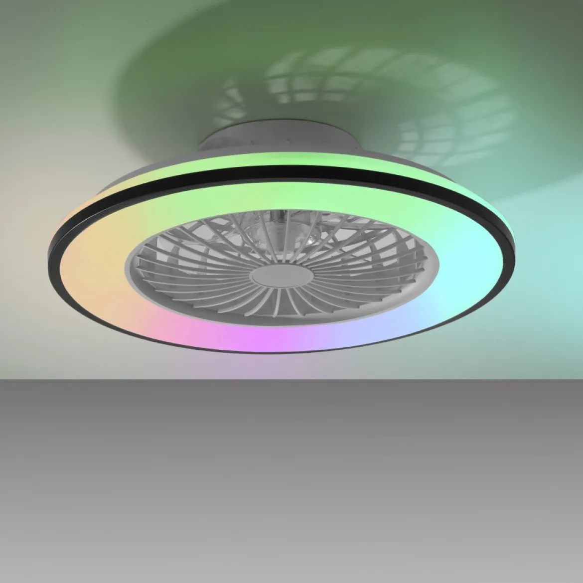 JUST LIGHT 14447-18 LENO Deckenleuchte & Ventilator CCT-Farbtemperatur