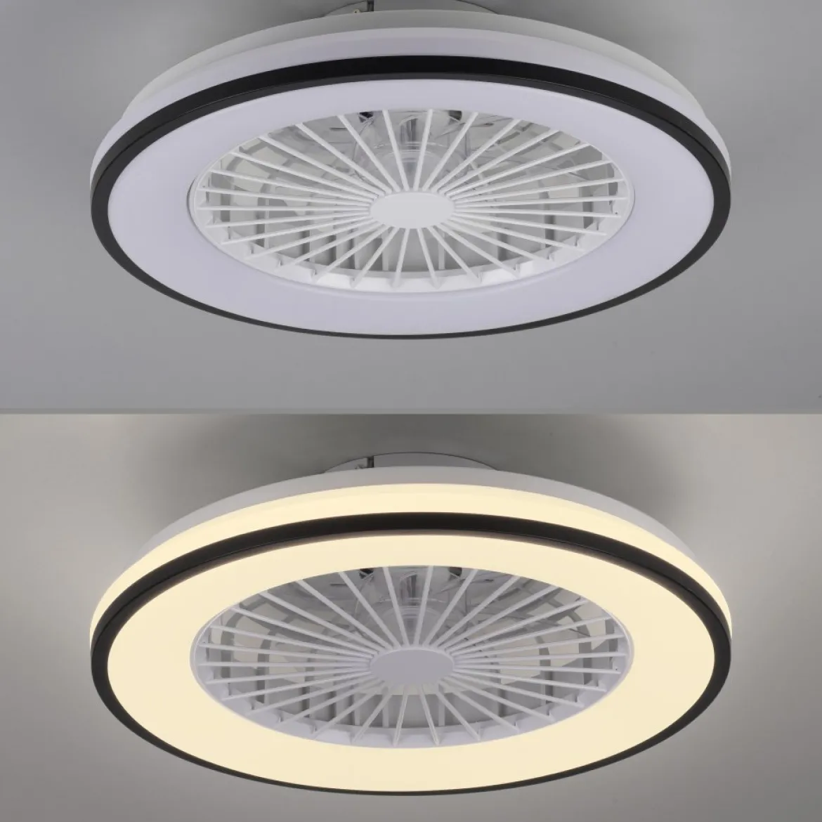 JUST LIGHT 14447-18 LENO Deckenleuchte & Ventilator CCT-Farbtemperatur