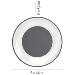 JUST LIGHT 14346-18 LOLAsmart LED Deckenleuchte LOLAsmart ANIKA anthrazit RGBW 48cm