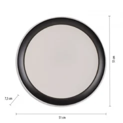 JUST LIGHT 14659-18 LOLAsmart LED Deckenleuchte DISC schwarz 51cm RGBW