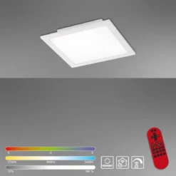 JUST LIGHT 14680-16 LOLAsmart LED Deckenleuchte FLAT 30x30cm weiß RGBW
