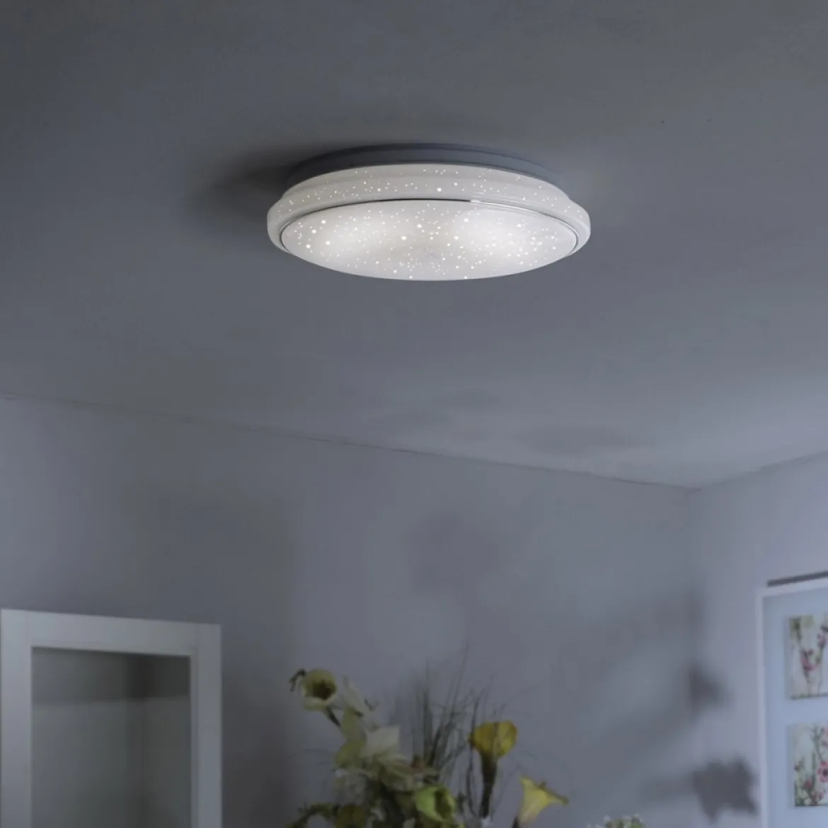 JUST LIGHT 14744-16 LOLAsmart LED Deckenleuchte Sternenhimmel rund 59cm RGBW