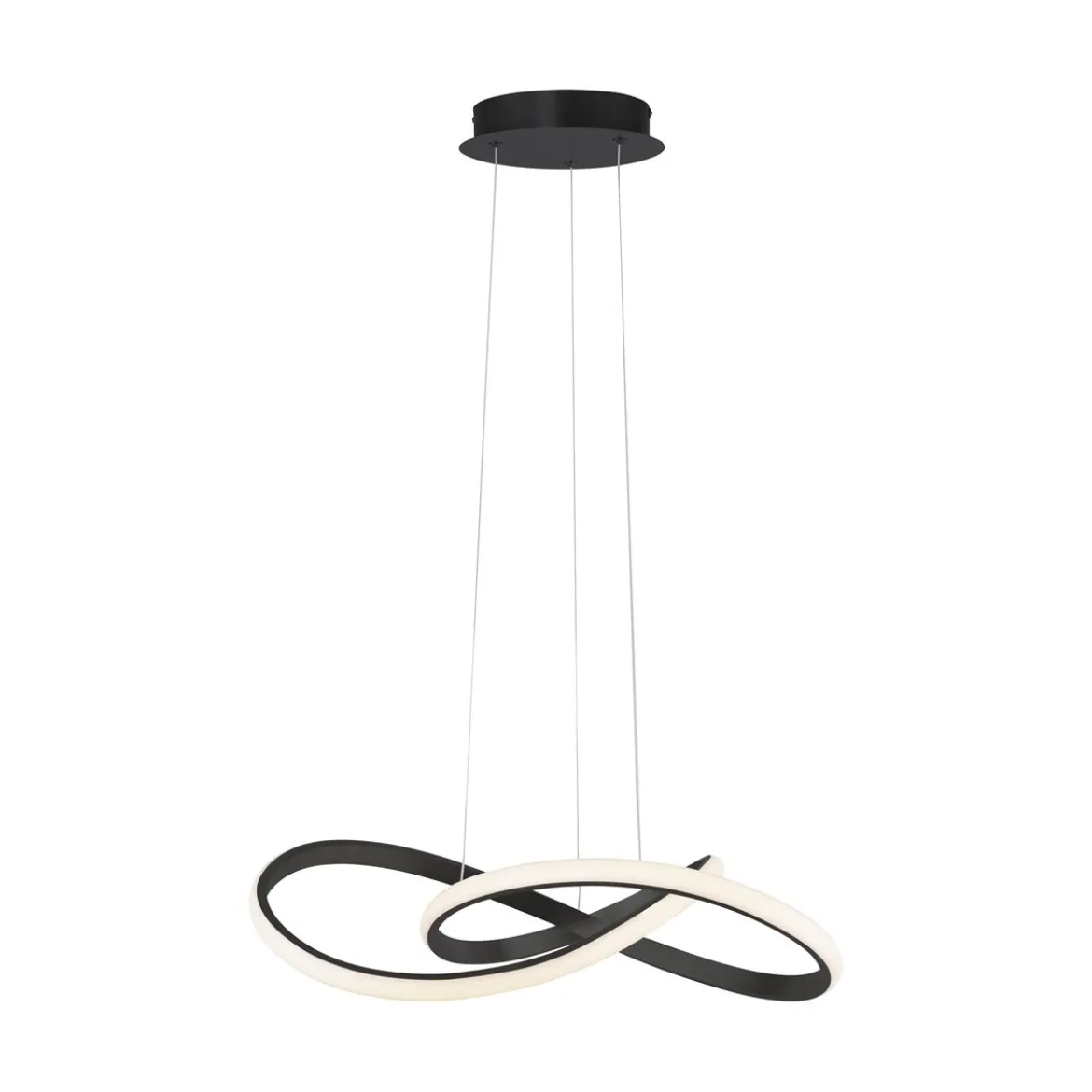 JUST LIGHT 15402-18 Maria LED Pendelleuchte schwarz 3-Step Dim 3000K
