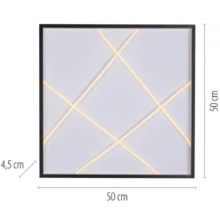 JUST LIGHT 14093-18 MIKADO Deckenlampe eckig schwarz 3000K