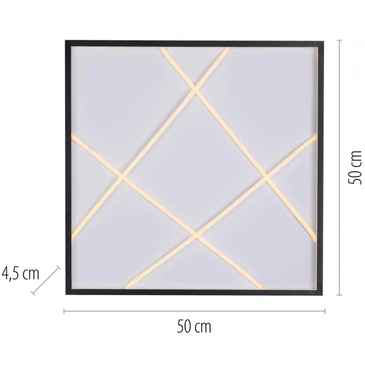 JUST LIGHT 14093-18 MIKADO Deckenlampe eckig schwarz 3000K