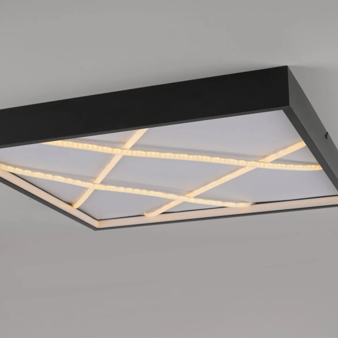 JUST LIGHT 14093-18 MIKADO Deckenlampe eckig schwarz 3000K