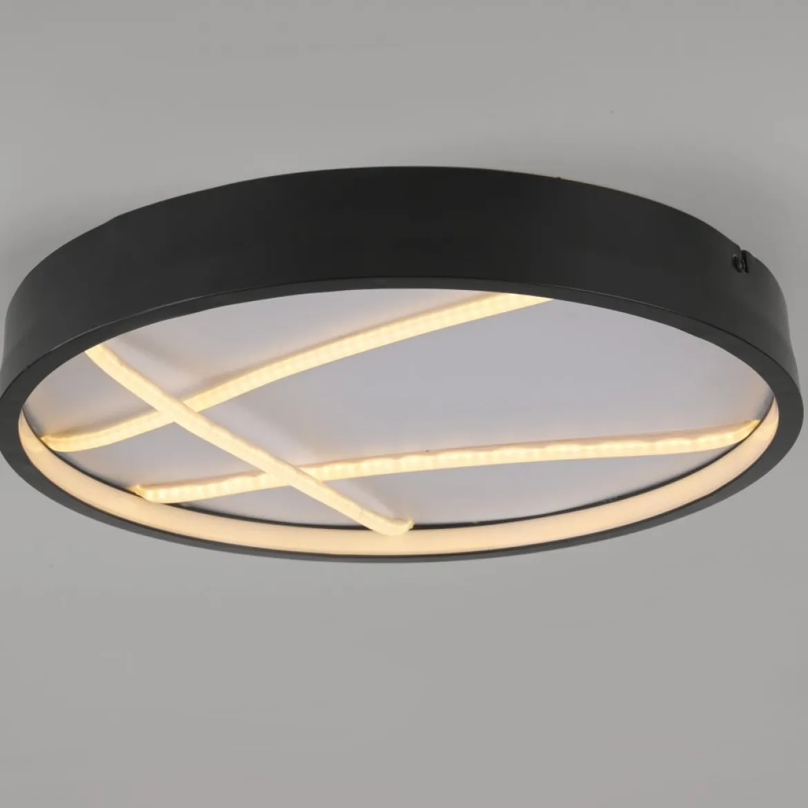 JUST LIGHT 14091-18 MIKADO Deckenleuchte rund schwarz 3000K