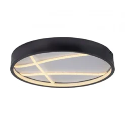 JUST LIGHT 14091-18 MIKADO Deckenleuchte rund schwarz 3000K
