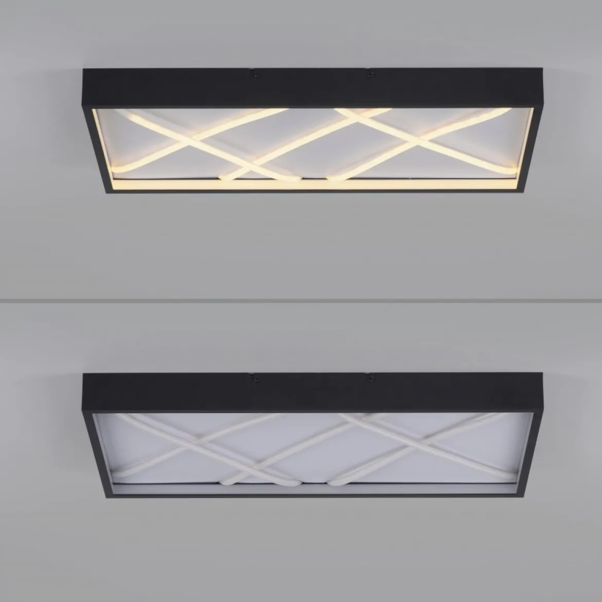 JUST LIGHT 14094-18 MIKADO Deckenleuchte rechteckig schwarz 3000K