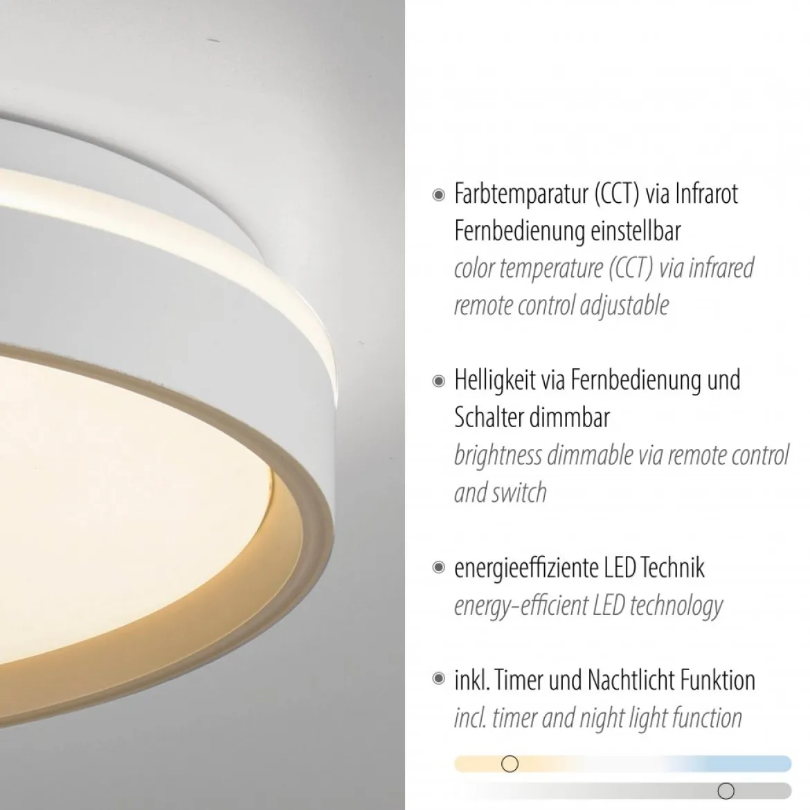 JUST LIGHT 14277-39 MIO Deckenleuchte sand 38.5 cm